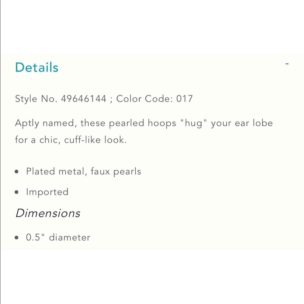 Anthropologie pearled hugger hoop earring - Picture 5 of 7